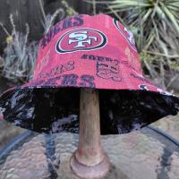 San Francisco 49ers Bucket Hat, Handmade, Distressed Style Print, Reversible, Unisex Sizes up to 4XL, summer fishing hat, sun hat, floppy hat, adults or children