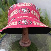 San Francisco 49ers Bucket Hat, Red, Handmade, Reversible, Unisex Sizes up to 4XL, summer fishing hat, sun hat, floppy hat, ponytail hat, adults or older children