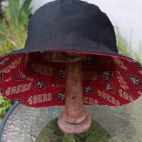 San Francisco 49ers Bucket Hat, Red, Handmade, Reversible, Unisex Sizes up to 4XL, summer fishing hat, sun hat, floppy hat, ponytail hat, adults or older children