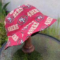 San Francisco 49ers Bucket Hat, Red, Handmade, Reversible, Unisex Sizes up to 4XL, summer fishing hat, sun hat, floppy hat, ponytail hat, adults or older children