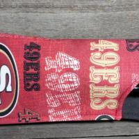 49er Eyeglasses Sleeve, SF 49er Glasses Case, Soft Glasses Case, Canvas Glasses Pouch, Red, Gold and Black