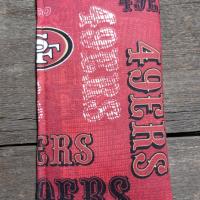 49er Eyeglasses Sleeve, SF 49er Glasses Case, Soft Glasses Case, Canvas Glasses Pouch, Red, Gold and Black