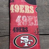 49er Eyeglasses Sleeve, SF 49er Glasses Case, Soft Glasses Case, Canvas Glasses Pouch, Red, Gold and Black