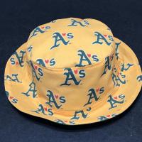 Oakland A’s Theme Bucket Hat, Golden Yellow, Reversible, Unisex Adult Sizes S-XXL, cotton, fishing hat, sun hat, floppy hat
