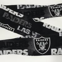 3” wide Las Vegas Raiders hair tie, red, hair wrap, headband, pin up, self tie, scarf, neckerchief, retro, rockabilly