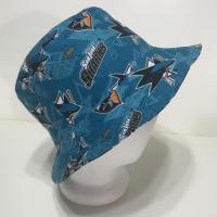 San Jose Sharks Bucket Hat, Reversible, Hockey, Sizes S-XXL, summer hat, fishing hat, sun hat, floppy hat, handmade