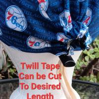 Toggle Cord Lock Reversible Philadelphia Eagles / 76ers scrub cap, handmade, adjustable, for nurse, dentist, technician, food service