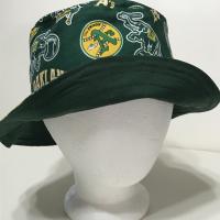 rsible Oakland A's Swingin' A's bucket hat, front view, handmade