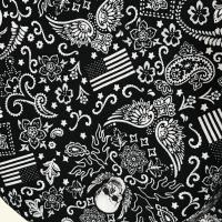 Skulls & Flags Bandana Print Bucket Hat, Reversible, Unisex Sizes up to 4XL, cotton, summer hat, fishing hat, ponytail sun hat, floppy hat, Halloween