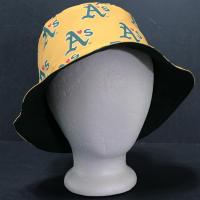 Oakland A’s Theme Bucket Hat, Golden Yellow, Reversible, Unisex Sizes S-XXL, cotton, fishing hat, sun hat, floppy hat, adults or older children