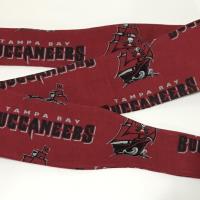 3” wide Tampa Bay Buccaneers hair tie, Bucs headband, hair wrap, head wrap, pin up, self tie, scarf, neckerchief, retro, rockabilly, handmade