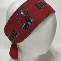 3” wide Tampa Bay Buccaneers hair tie, Bucs headband, hair wrap, head wrap, pin up, self tie, scarf, neckerchief, retro, rockabilly, handmade
