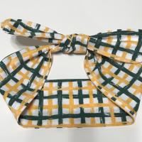 Green yellow white hair tie wrap headband Oakland Green Bay 