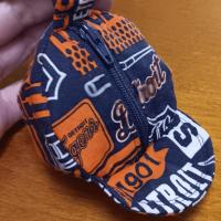 Mini Detroit Tigers Ballcap Coin Purse, Ear Bud Pouch, Ballcap Key Ring, Key Pouch, Baseball Hat Keychain, handmade from licensed fabric