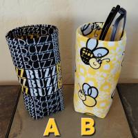 Bee Theme Upright Eyeglasses Holder, Reading Glasses Stand, Eyeglasses Cup, Weighted Fabric Eyeglasses Case, Bee Lover Gift, Handmade