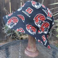 Cincinnati Bengals Bucket Hat, Handmade, Reversible to Tiger Stripes, Sizes up to 4XL, fishing hat, sun hat, summer hat, floppy hat