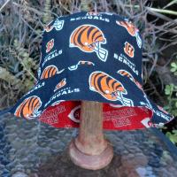 Cincinnati Reds / Bengals Bucket Hat, Handmade, Reversible, Sizes up to 4XL, fishing hat, ponytail sun hat, floppy hat, football