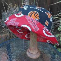 Cincinnati Reds / Bengals Bucket Hat, Handmade, Reversible, Sizes up to 4XL, fishing hat, ponytail sun hat, floppy hat, football
