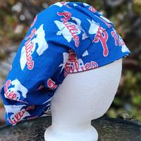 Bouffant Reversible Philadelphia Phillies / Eagles Scrub Cap, handmade, adjustable, nurse, technician, doctor, food service
