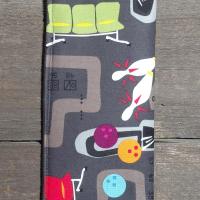 Bowling Print Eyeglass Sleeve, Bowling Lovers Gift, Glasses Pouch, Multicolored Sunglasses Case