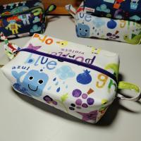 Boxy Zipper Pouch Cosmetic Bag, Colors & Numbers, Baby Shower Gift, Children's Print, Bilingual Gift Spanish and English