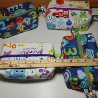 Boxy Zipper Pouch Cosmetic Bag, Colors & Numbers, Baby Shower Gift, Children's Print, Bilingual Gift Spanish and English