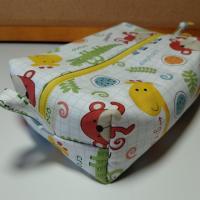 Boxy Zipper Pouch Cosmetic Bag, Wild Animals, Baby Shower Gift, Children's Print, Gift for Animal Lover