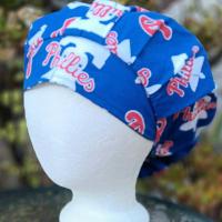 Bouffant Reversible Philadelphia Phillies / Eagles Scrub Cap, handmade, adjustable, nurse, technician, doctor, food service
