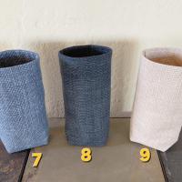 Solid Color Upright Eyeglasses Holder, Faux Burlap Look Glasses Stand, Glasses Holder, Weighted Stand-up Glasses Pouch, Fabric Glasses Case, Handmade