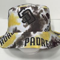 San Diego Padres Bucket Hat, Tie Dye Style, Reversible to Brown Canvas, Unisex, Adult Sizes S-XXL, cotton, fishing hat, sun hat, floppy hat