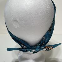 3” wide San Jose SJ Sharks hair tie, hair wrap, headband, pin up, self tie, scarf, neckerchief, retro, rockabilly, Detroit, no wire