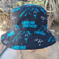Carolina Panthers Bucket Hat, Reversible, Unisex Sizes up to 4XL, handmade, cotton, summer fishing hat, sun hat, floppy hat, ponytail hat, football