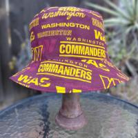 Washington Commanders / Capitals Bucket Hat, Handmade, Reversible, Sizes up to 4XL, summer hat, fishing hat, sun hat, floppy hat, ponytail hat