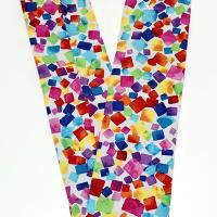 Wide Stethoscope Cover, Bright Multicolor Confetti Print, Stethoscope sleeve for non removable bells, gift for nurse, doctor, veterinarian, student