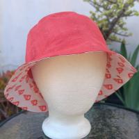University of Dayton Flyers Bucket Hat, Handmade, Reversible to Red, Size LARGE, summer hat, fishing hat, floppy hat