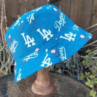 Dodgers Bucket Hat, Handmade, Reversible to Blue, Unisex Sizes up to 4XL, fishing hat, ponytail hat, sun hat, floppy hat, baseball