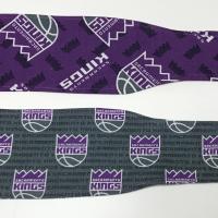 3” Wide Sacramento Kings hair tie, hair wrap, headband, pin up, self tie, scarf, neckerchief, retro, rockabilly, no wire