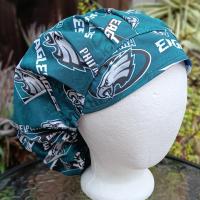 Bouffant Reversible Philadelphia Phillies / Eagles Scrub Cap, handmade, adjustable, nurse, technician, doctor, food service