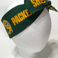 3” wide Green Bay Packers hair tie, hair wrap, headband, head wrap, pin up, self tie, scarf, retro, rockabilly, handmade