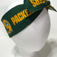 3” wide Green Bay Packers Headband, Wisconsin, hair tie, hair wrap, head wrap, pin up style, self tie, scarf, retro, rockabilly, handmade