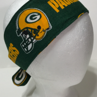 3” wide Green Bay Packers hair tie, hair wrap, headband, head wrap, pin up, self tie, scarf, retro, rockabilly, handmade