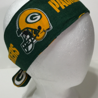 3” wide Green Bay Packers Headband, Wisconsin, hair tie, hair wrap, head wrap, pin up style, self tie, scarf, retro, rockabilly, handmade