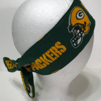 3” wide Green Bay Packers hair tie, hair wrap, headband, head wrap, pin up, self tie, scarf, retro, rockabilly, handmade