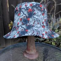 Goth Roses Bucket Hat, Moody Hat, Sizes up to 4XL, sun hat, fishing hat, ponytail hat, moody style, floppy hat, handmade