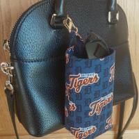 Detroit Tigers Hanging Eyeglasses Pouch, Handmade, Glasses Case, Glasses Stand, Eyeglasses Cup, Glasses Holder, Gift for Detroit Tigers fan, baseball
