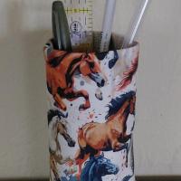 Horses Eyeglasses Holder, Glasses Stand, Glasses Holder, Horse Mom Gift, Weighted Stand-up Glasses Pouch, Horse Lover Gift