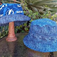 Tampa Bay Lightning Bucket Hat, Reversible, Unisex Sizes S-XXL, Cotton, Handmade, summer fishing hat, ponytail sun hat, floppy hat