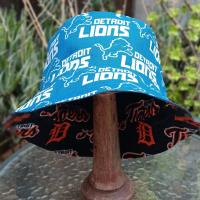 Detroit Tigers Bucket Hat, Old English D, Reversible, Unisex Sizes up to 4XL, handmade, baseball, fishing hat, sun hat, floppy hat, cotton
