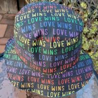 Love Wins Bucket Hat, Rainbow, LGBTQ, Pride, Reversible, Adult Size LARGE, cotton, summer hat, fishing hat, sun hat, floppy hat