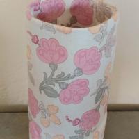 Floral Upright Eyeglasses Holder, Glasses Stand, Glasses Holder, Weighted Stand-up Glasses Pouch, Botanical, Pink Green Gold Cream Pastels